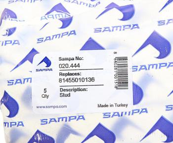 255 р. Шпилька колеса MAN (M22x1.5x89) SAMPA  с доставкой в г. Вологда. Увеличить фотографию 2