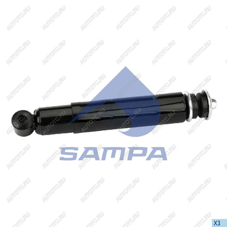 4 099 р. Амортизатор DAF CF85,95XF,XF95,105 передний (387637 16x69 20x50 IO) SAMPA  с доставкой в г. Вологда