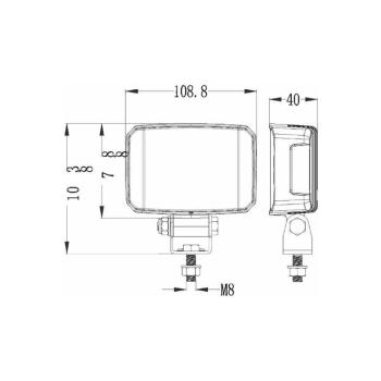 3 399 р. Фара рабочего света прямоугольная 108x78x40мм 45Вт (6 светодиодов) IP69К SolarX Flood LUMEN  с доставкой в г. Вологда. Увеличить фотографию 5