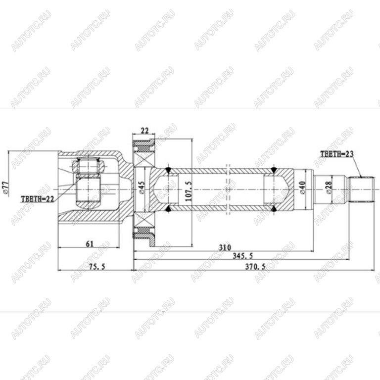 7 199 р. ШРУС внутренний FORD C-Max (07-10),Focus (04-12) правый ZIKMAR  с доставкой в г. Вологда
