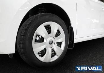 1 329 р. Брызговик SKODA Rapid (12-19) передний комплект RIVAL  с доставкой в г. Вологда. Увеличить фотографию 2