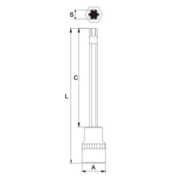 849 р. Бита-головка 12" TORX T55х200мм длинная JTC  с доставкой в г. Вологда. Увеличить фотографию 3