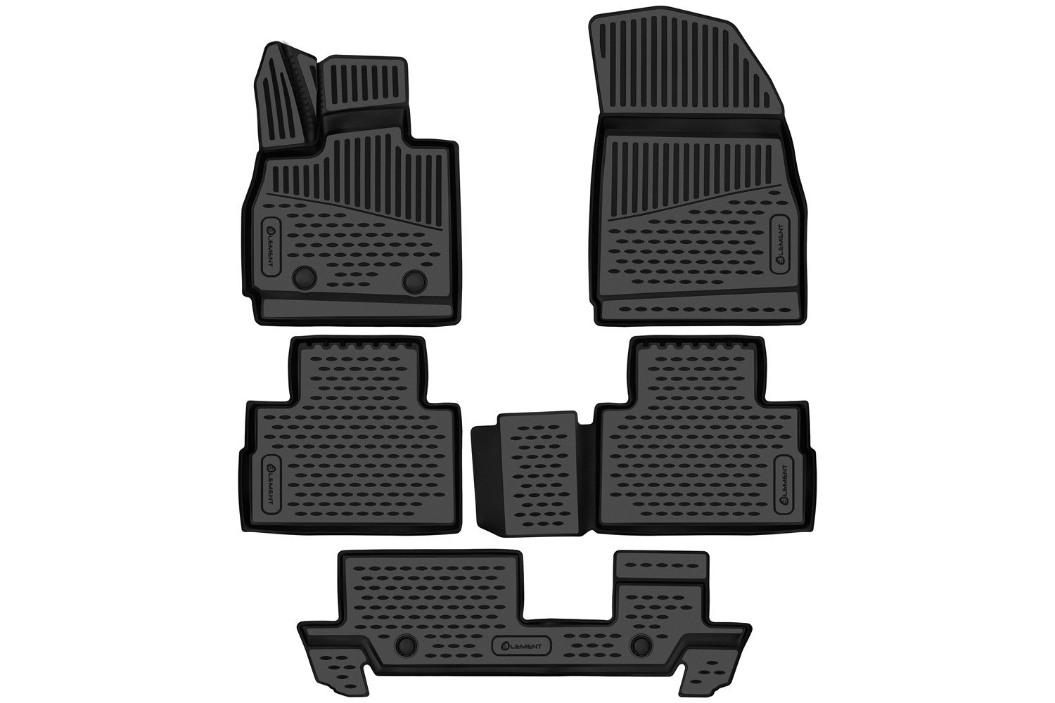 3 099 р. Коврики 3D в салон Element Chery Tiggo 9 (2023-2025) (черные)  с доставкой в г. Вологда