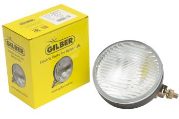 Фара противотуманная белая круглая 1шт. 24V с крышкой GILBER