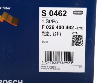 1 239 р. Фильтр воздушный BMW 3 (E46) BOSCH  с доставкой в г. Вологда. Увеличить фотографию 3