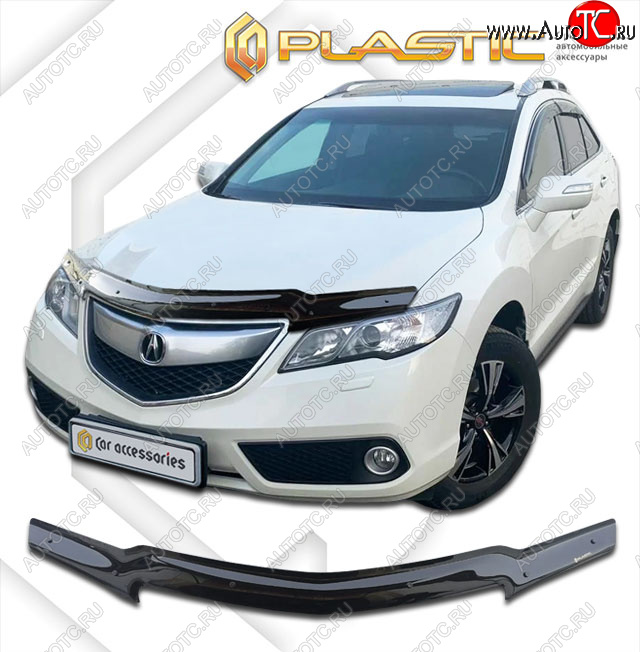 1 999 р. Дефлектор капота CA-Plastic Acura RDX TB3, TB4 дорестайлинг (2012-2015) (classic черный, без надписи)  с доставкой в г. Вологда