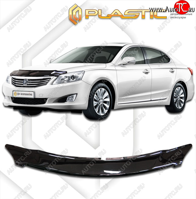 1 999 р. Дефлектор капота CA-Plastic Changan Reaton (2013-2017) (classic черный, без надписи)  с доставкой в г. Вологда