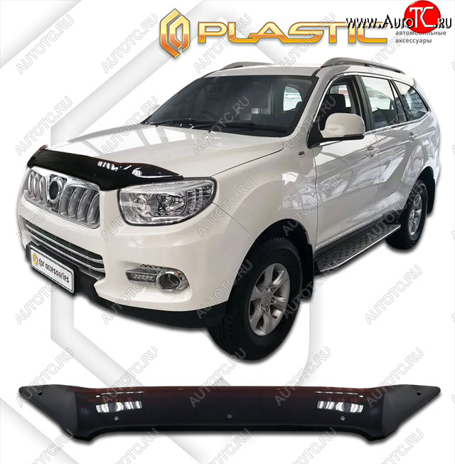 1 999 р. Дефлектор капота CA-Plastic  Foton Sauvana (2014-2020) (classic черный, без надписи)  с доставкой в г. Вологда