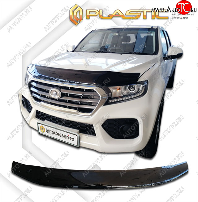 2 079 р. Дефлектор капота CA-Plastic  Great Wall Wingle 7 (2018-2023) пикап (classic черный, без надписи)  с доставкой в г. Вологда