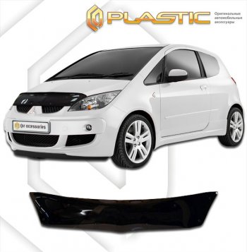 1 839 р. Дефлектор капота CA-Plastic Mitsubishi Colt Z30 хэтчбэк 5 дв. дорестайлинг (2002-2009) (серия Сlassic черный)  с доставкой в г. Вологда. Увеличить фотографию 2