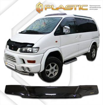 2 159 р. Дефлектор капота CA-Plastic  Mitsubishi L400 (1994-2006) (серия Сlassic черный)  с доставкой в г. Вологда. Увеличить фотографию 2