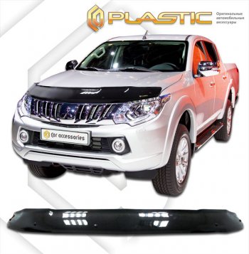 Дефлектор капота CA-Plastic Mitsubishi Triton  KKKL (2015-2018) Double Cab дорестайлинг