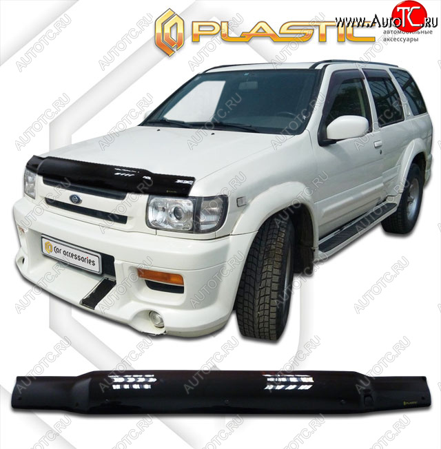 1 999 р. Дефлектор капота CA-Plastic Nissan Terrano Regulus 1 R50 (1996-2002) (classic черный, без надписи)  с доставкой в г. Вологда