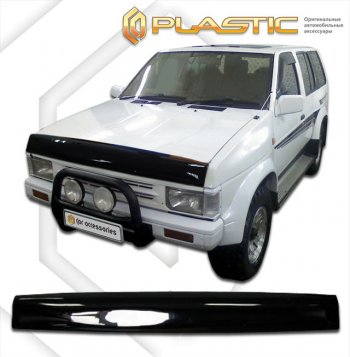 2 079 р. Дефлектор капота CA-Plastic Nissan Terrano WD21 дорестайлинг (1985-1995) (серия Сlassic черный, без надписи)  с доставкой в г. Вологда. Увеличить фотографию 2