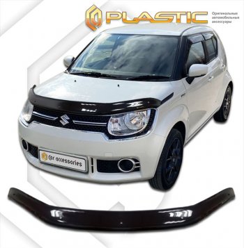 1 999 р. Дефлектор капота CA-Plastic Suzuki Ignis (2016-2025) (серия Сlassic черный, без надписи)  с доставкой в г. Вологда. Увеличить фотографию 2