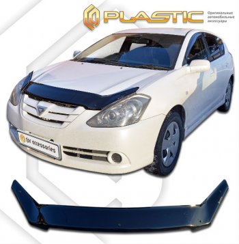 2 079 р. Дефлектор капота (2006) CA-Plastic  Toyota Caldina  T240 (2005-2007) универсал рестайлинг (серия Сlassic черный, без надписи)  с доставкой в г. Вологда. Увеличить фотографию 2