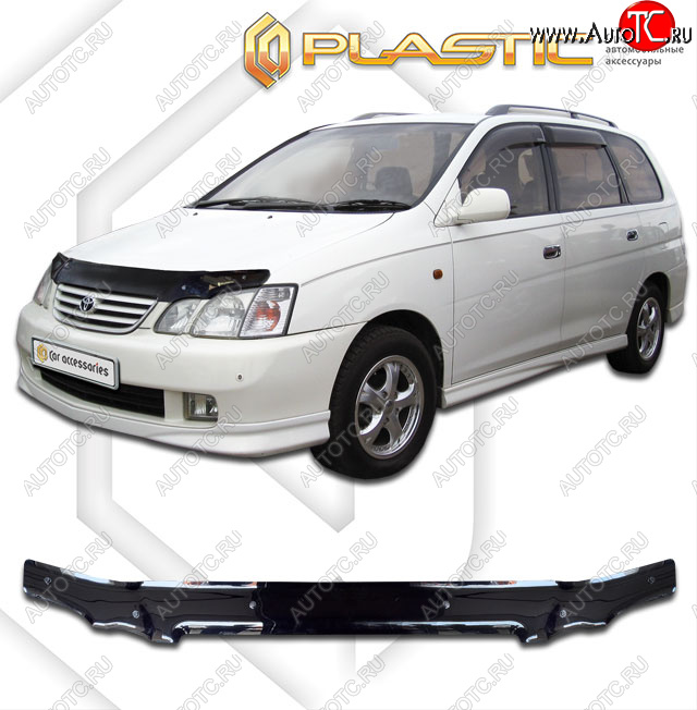 1 899 р. Дефлектор капота CA-Plastic Toyota Gaia XM10 дорестайлинг (1998-2001) (classic черный, без надписи)  с доставкой в г. Вологда