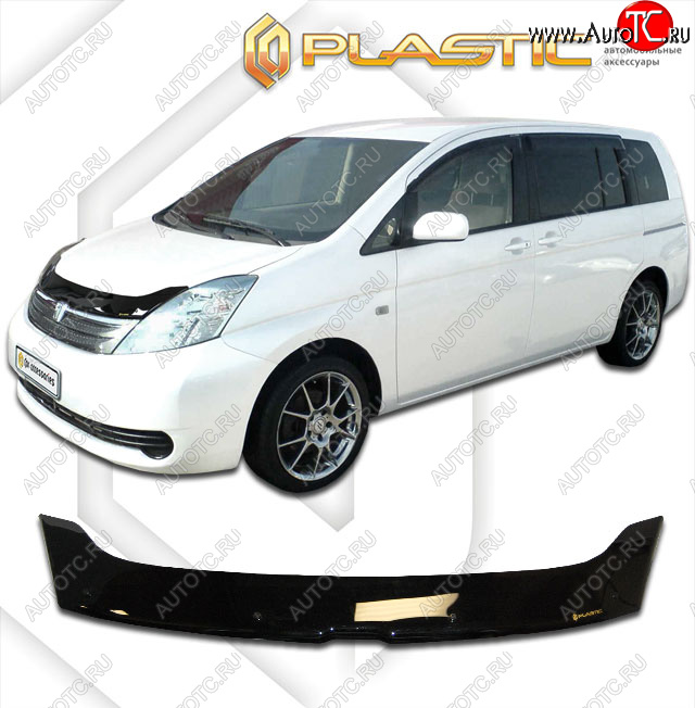 1 999 р. Дефлектор капота CA-Plastic Toyota Isis XM10 2-ой рестайлинг (2009-2017) (classic черный)  с доставкой в г. Вологда