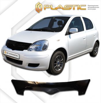 1 899 р. Дефлектор капота CA-Plastic Toyota Yaris XP10 хэтчбэк 5 дв. (1999-2005) (серия Сlassic черный, без надписи)  с доставкой в г. Вологда. Увеличить фотографию 2