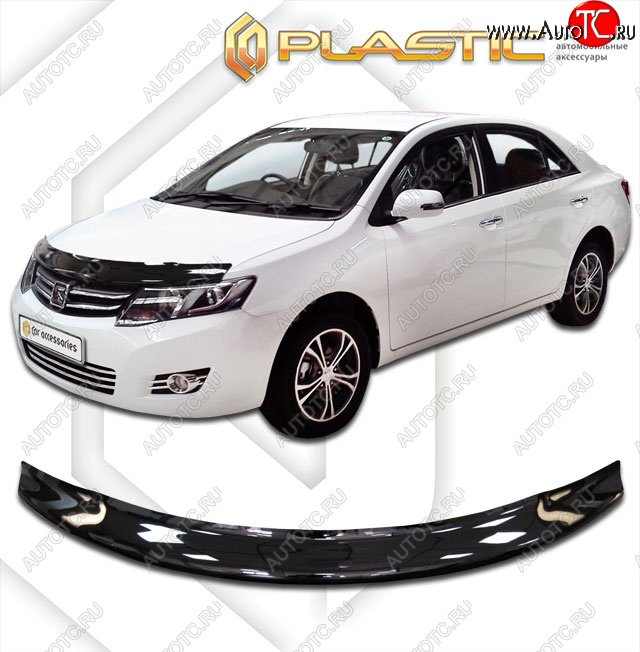 1 999 р. Дефлектор капота CA-Plastic Zotye Z300 (2012-2018) (classic черный, без надписи)  с доставкой в г. Вологда