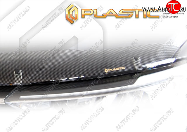 3 399 р. Дефлектор капота CA-Plastic  Toyota Sienta  NCP80 (2003-2015) дорестайлинг, 1-ое пополение 1-ый рестайлинг, 2-ой рестайлинг (Шелкография черная)  с доставкой в г. Вологда