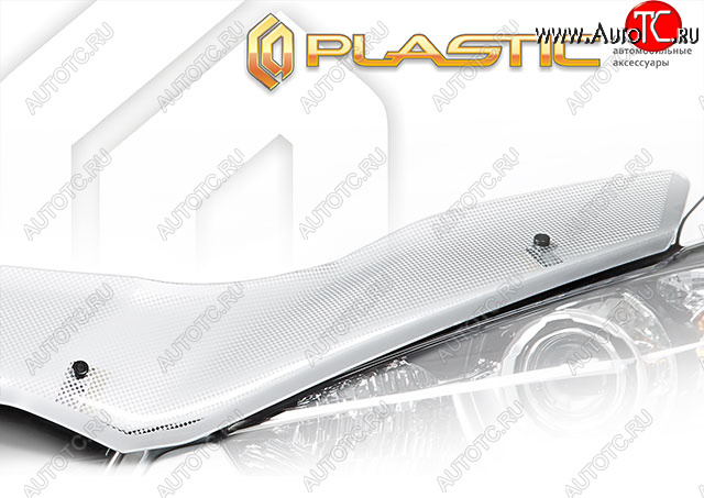 3 399 р. Дефлектор капота CA-Plastic  Toyota Sienta  NCP80 (2003-2015) дорестайлинг, 1-ое пополение 1-ый рестайлинг, 2-ой рестайлинг (Шелкография серебро)  с доставкой в г. Вологда