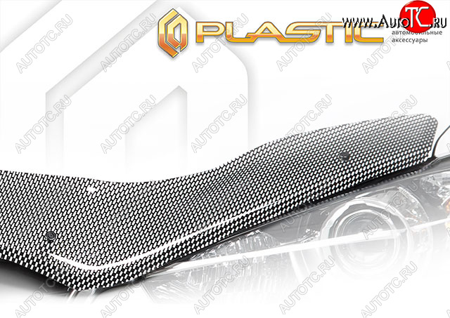 2 479 р. Дефлектор капота CA-Plastic  Mercedes-Benz Vito  W639 (2003-2014) дорестайлинг, рестайлинг (Шелкография карбон серебро)  с доставкой в г. Вологда