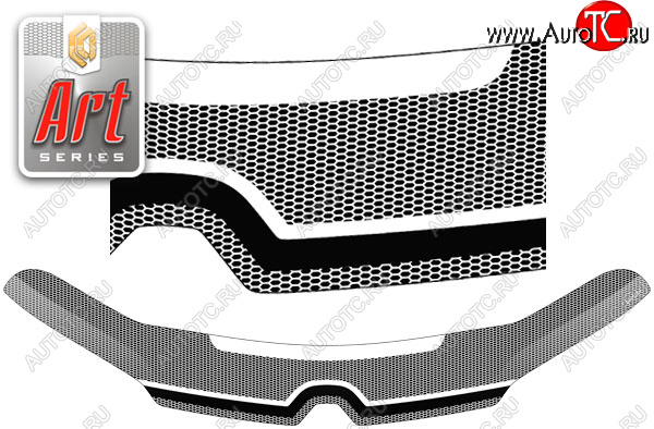 2 479 р. Дефлектор капота CA-Plastic  Renault Sandero Stepway  (B8) (2014-2018) дорестайлинг (Серия Art черная)  с доставкой в г. Вологда