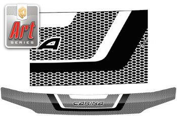 Дефлектор капота CA-Plastic Toyota Carina  T210 (1998-2001) рестйлинг (Серия Art черная)