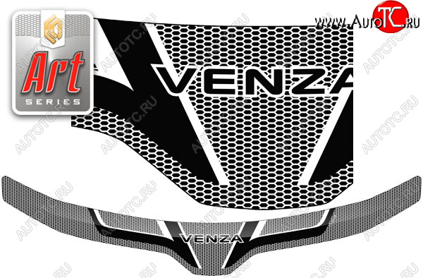 2 479 р. Дефлектор капота CA-Plastic  Toyota Venza  GV10 (2012-2016) рестайлинг (Серия Art черная)  с доставкой в г. Вологда