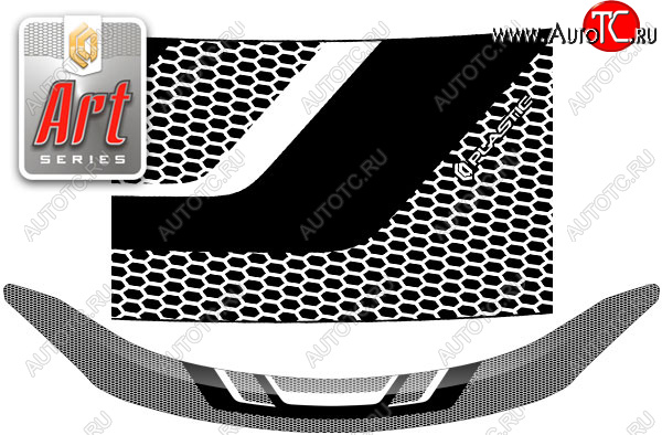 2 299 р. Дефлектор капота CA-Plastic  Nissan Bluebird Sylphy  седан (2012-2025) NB17 (серия ART графит)  с доставкой в г. Вологда