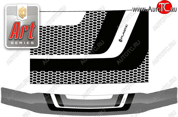 2 199 р. Дефлектор капота CA-Plastic  Nissan Terrano Regulus  1 R50 (1996-2002) (серия ART графит)  с доставкой в г. Вологда