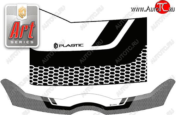 2 199 р. Дефлектор капота CA-Plastic  Toyota Corolla Verso  AR10 (2004-2009) (серия ART графит)  с доставкой в г. Вологда
