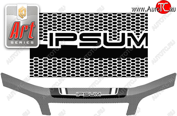 2 399 р. Дефлектор капота CA-Plastic  Toyota Ipsum  SXM10 (1998-2001) рестайлинг (серия ART графит)  с доставкой в г. Вологда