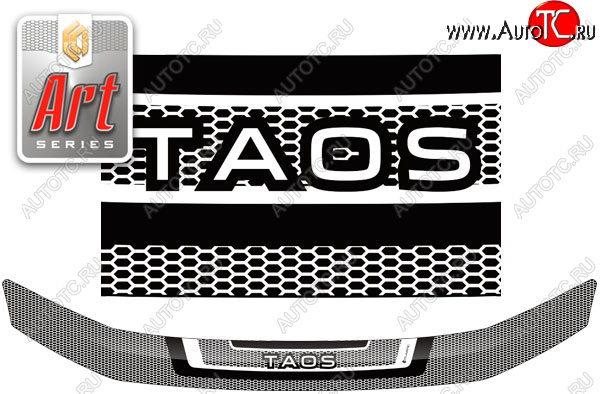 2 199 р. Дефлектор капота CA-Plastic  Volkswagen Taos (2020-2022) (Серия Art графит)  с доставкой в г. Вологда