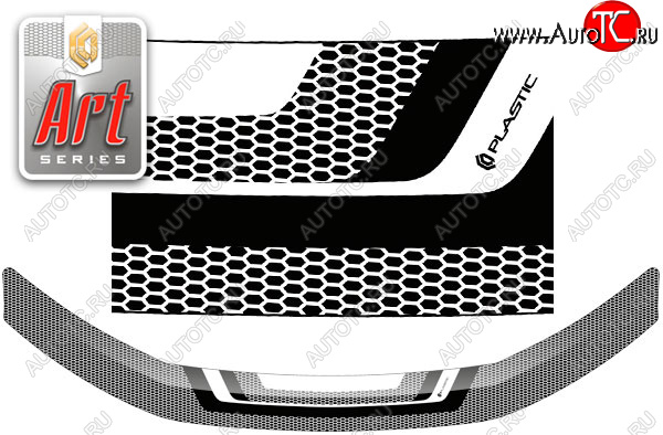 2 159 р. Дефлектор капота CA-Plastic  Лада Ларгус (2012-2025) дорестайлинг R90, рестайлинг R90 (Серия Art графит)  с доставкой в г. Вологда