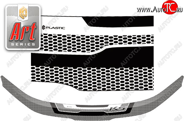 2 399 р. Дефлектор капота CA-Plastic  KIA K5  DL (2019-2022) (Серия Art серебро)  с доставкой в г. Вологда