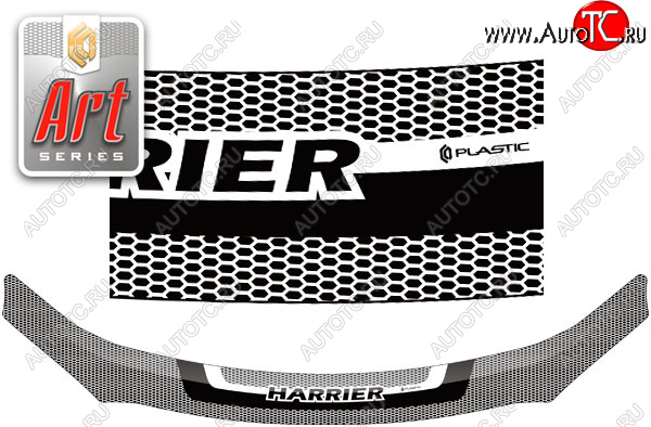 2 299 р. Дефлектор капота (AVU65W, ZSU60W, ZSU65W) CA-Plastic  Toyota Harrier  XU60 (2013-2020) дорестайлинг, рестайлинг (Серия Art серебро)  с доставкой в г. Вологда