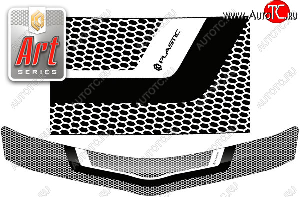 2 159 р. Дефлектор капота CA-Plastic  Toyota Passo Sette (2008-2012) MPV (Серия Art серебро)  с доставкой в г. Вологда