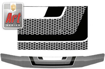 Дефлектор капота CA-Plastic Toyota Probox (2002-2014) (Серия Art серебро)