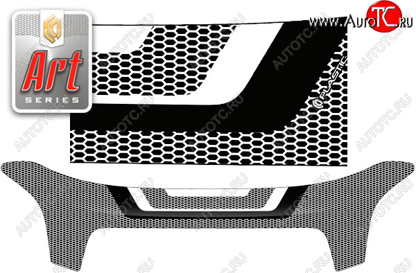 2 299 р. Дефлектор капота CA-Plastic  Toyota Rush  J200 (2006-2008) дорестайлинг (Серия Art серебро)  с доставкой в г. Вологда
