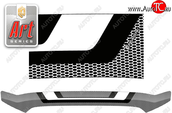 2 399 р. Дефлектор капота (Double Cab) CA-Plastic  Toyota Tundra  XK50 (2007-2013) дорестайлинг, 1-ый рестайлинг (Серия Art серебро)  с доставкой в г. Вологда