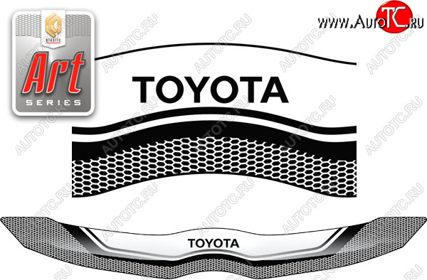 2 159 р. Дефлектор капота CA-Plastic  Toyota Verso  R20 (2013-2018) рестайлинг (Серия Art серебро)  с доставкой в г. Вологда