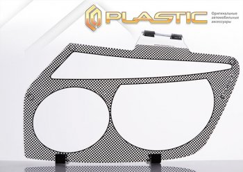 1 799 р. Защита фар CA-Plastic  Ford Focus  2 (2004-2008)  седан дорестайлинг, хэтчбэк 3 дв. дорестайлинг, хэтчбэк 5 дв. дорестайлинг (Шелкография черная)  с доставкой в г. Вологда. Увеличить фотографию 2