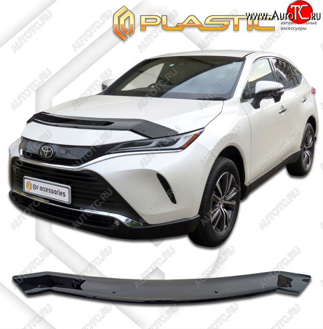 1 999 р. Дефлектор капота CA-Plastic Toyota Harrier XU80 (2020-2025) (classic черный, без надписи)  с доставкой в г. Вологда