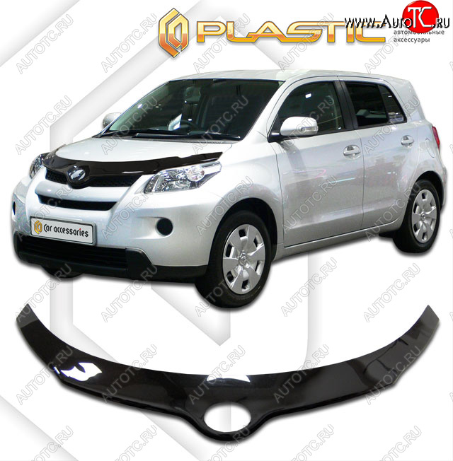 2 499 р. Дефлектор капота CA-Plastic  Toyota Ist  XP110 (2007-2016) (classic черный, без надписи)  с доставкой в г. Вологда