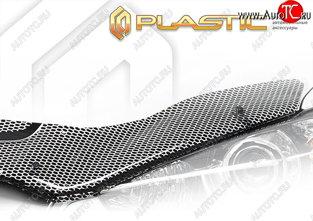 2 599 р. Дефлектор капота CA-Plastic  Nissan Primera  3 седан (2001-2008) P12 (Серия Art черная)  с доставкой в г. Вологда