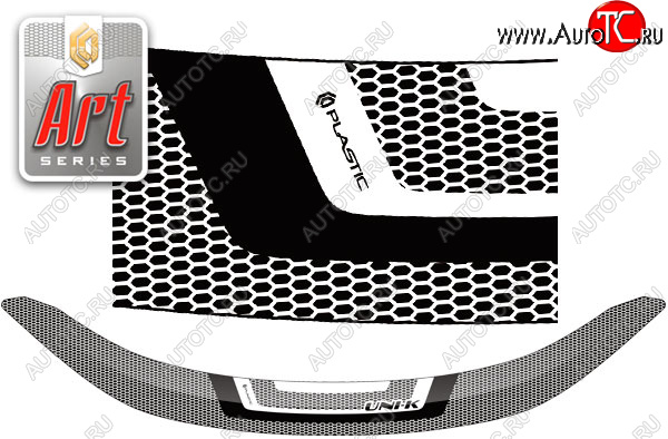 2 159 р. Дефлектор капота CA-Plastic  Changan UNI-K (2020-2025) (серия ART графит)  с доставкой в г. Вологда