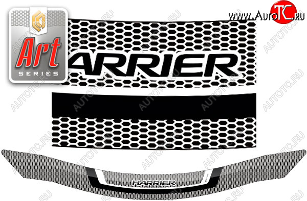 2 199 р. Дефлектор капота CA-Plastic  Toyota Harrier  XU80 (2020-2025) (серия ART графит)  с доставкой в г. Вологда
