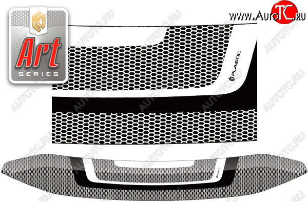 1 999 р. Дефлектор капота CA-Plastic  Volkswagen Multivan  T5 (2009-2015) рестайлинг (Серия Art графит)  с доставкой в г. Вологда